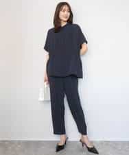 F1LGD44160 MK MICHEL KLEIN(小さいサイズ)(メゾン ドゥ サンク) 【小さいサイズ】[UVカット/接触冷感/防シワ/通気性/洗濯機で洗える]テーパードパンツ ベージュ