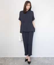 F1LGD44160 MK MICHEL KLEIN(小さいサイズ)(メゾン ドゥ サンク) 【小さいサイズ】[UVカット/接触冷感/防シワ/通気性/洗濯機で洗える]テーパードパンツ ベージュ