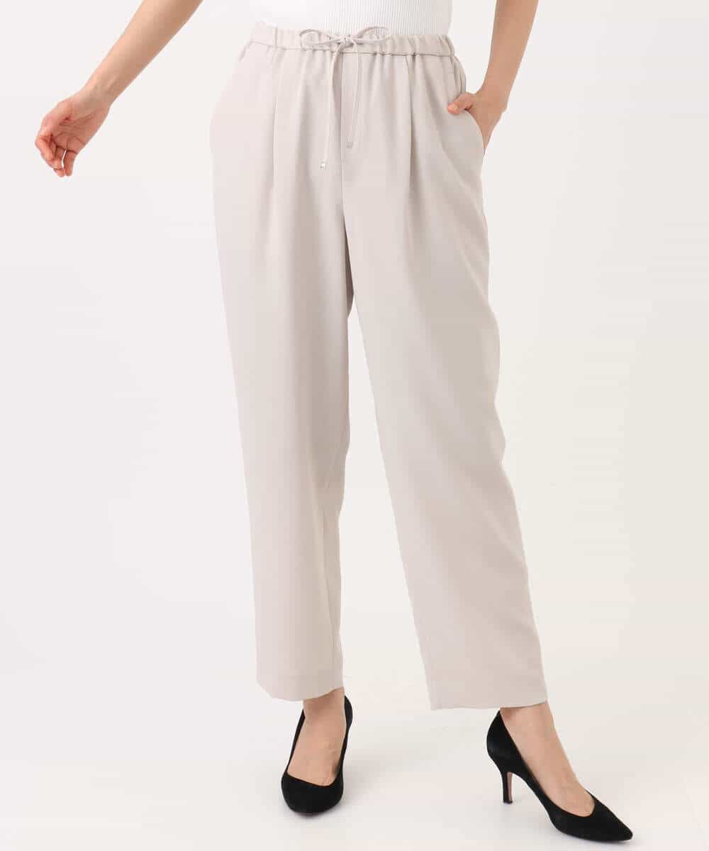 F1LGD44160 MK MICHEL KLEIN(小さいサイズ)(メゾン ドゥ サンク) 【小さいサイズ】[UVカット/接触冷感/防シワ/通気性/洗濯機で洗える]テーパードパンツ ベージュ