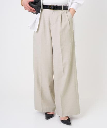 F1LGD46180 MK MICHEL KLEIN(小さいサイズ) 【小さいサイズ】[UVカット/接触冷感/速乾/洗える]バイオヴィンテージツイル ワイドストレートパンツ