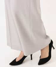 F1LGD46180 MK MICHEL KLEIN(小さいサイズ)(メゾン ドゥ サンク) 【小さいサイズ】[UVカット/接触冷感/速乾/洗える]バイオヴィンテージツイル ワイドストレートパンツ グレージュ