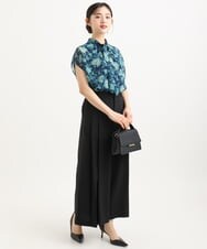 F1LGD51170 MK MICHEL KLEIN(小さいサイズ)(メゾン ドゥ サンク) 【小さいサイズ】[UVカット/接触冷感/洗える]サテンワイドパンツ アイボリー