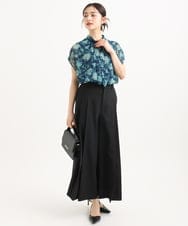 F1LGD51170 MK MICHEL KLEIN(小さいサイズ)(メゾン ドゥ サンク) 【小さいサイズ】[UVカット/接触冷感/洗える]サテンワイドパンツ アイボリー