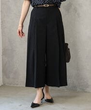 F1LGD51170 MK MICHEL KLEIN(小さいサイズ)(メゾン ドゥ サンク) 【小さいサイズ】[UVカット/接触冷感/洗える]サテンワイドパンツ ブラック