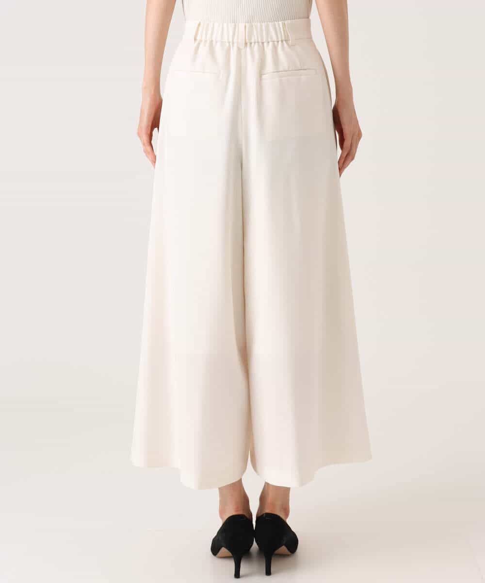 F1LGD51170 MK MICHEL KLEIN(小さいサイズ)(メゾン ドゥ サンク) 【小さいサイズ】[UVカット/接触冷感/洗える]サテンワイドパンツ アイボリー