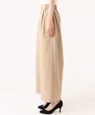 F1LGD56160 MK MICHEL KLEIN(小さいサイズ)(メゾン ドゥ サンク) 【小さいサイズ】[洗える]リネンライクストレッチ ストレートワイドパンツ ベージュ