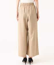 F1LGD56160 MK MICHEL KLEIN(小さいサイズ)(メゾン ドゥ サンク) 【小さいサイズ】[洗える]リネンライクストレッチ ストレートワイドパンツ ベージュ