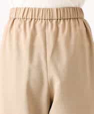 F1LGD56160 MK MICHEL KLEIN(小さいサイズ)(メゾン ドゥ サンク) 【小さいサイズ】[洗える]リネンライクストレッチ ストレートワイドパンツ ベージュ