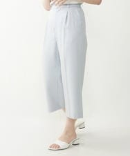 F1LGP56150 MK MICHEL KLEIN(小さいサイズ)(メゾン ドゥ サンク) 【小さいサイズ/Comfortシリーズ】リネンライクベーシックワイドパンツ ライトブルー
