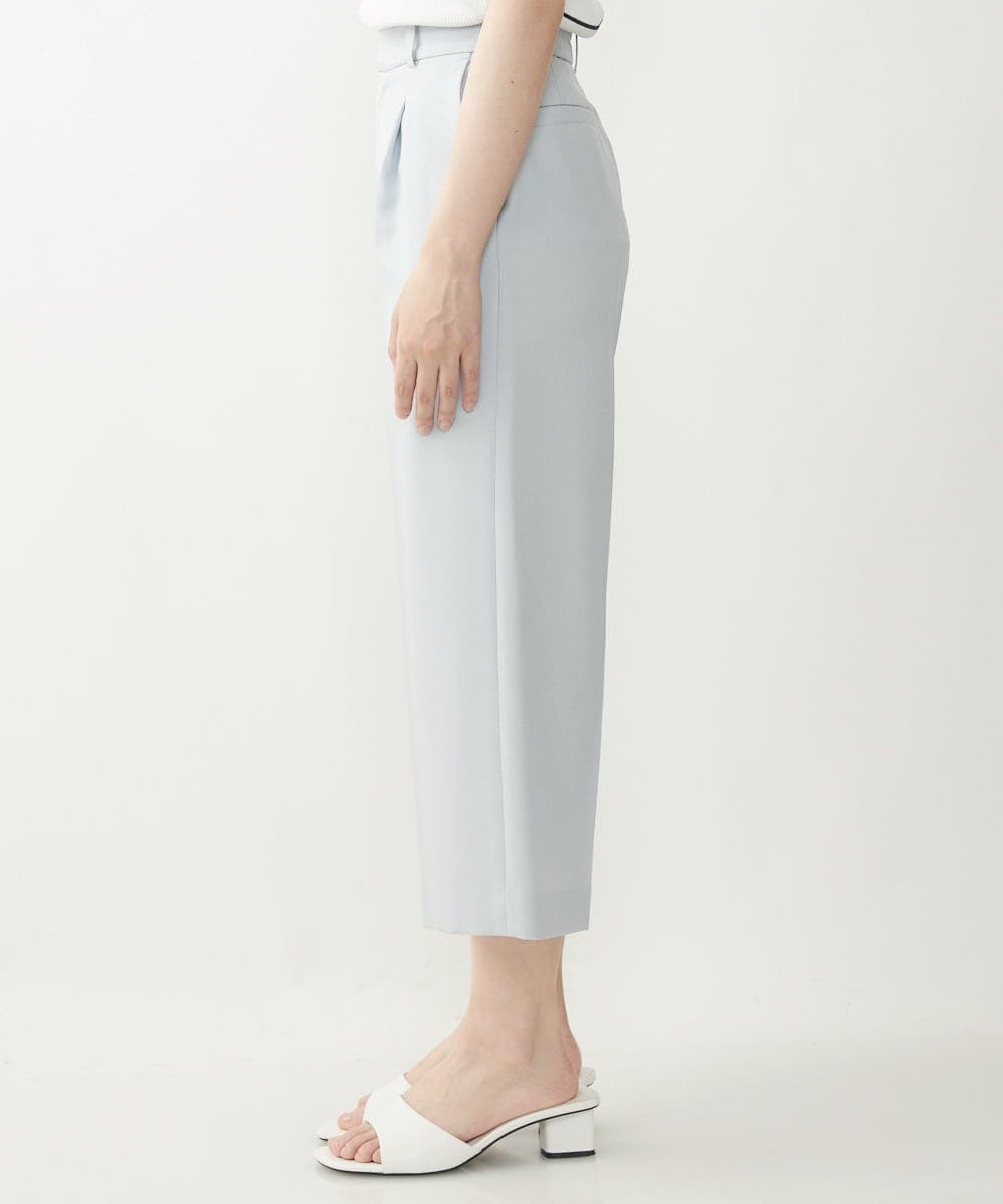 F1LGP56150 MK MICHEL KLEIN(小さいサイズ)(メゾン ドゥ サンク) 【小さいサイズ/Comfortシリーズ】リネンライクベーシックワイドパンツ ライトブルー