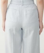 F1LGP56150 MK MICHEL KLEIN(小さいサイズ)(メゾン ドゥ サンク) 【小さいサイズ/Comfortシリーズ】リネンライクベーシックワイドパンツ ライトブルー
