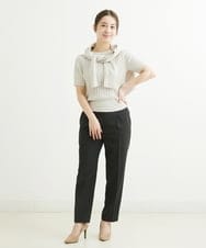 F1LGS36130 MK MICHEL KLEIN(小さいサイズ)(メゾン ドゥ サンク) 【小さいサイズ】リラックステーパードパンツ/洗える ベージュ