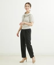 F1LGS36130 MK MICHEL KLEIN(小さいサイズ)(メゾン ドゥ サンク) 【小さいサイズ】リラックステーパードパンツ/洗える ベージュ