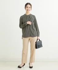 F1LGS36130 MK MICHEL KLEIN(小さいサイズ)(メゾン ドゥ サンク) 【小さいサイズ】リラックステーパードパンツ/洗える ベージュ