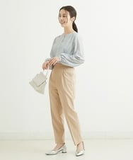 F1LGS36130 MK MICHEL KLEIN(小さいサイズ)(メゾン ドゥ サンク) 【小さいサイズ】リラックステーパードパンツ/洗える ベージュ