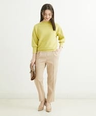F1LGS36130 MK MICHEL KLEIN(小さいサイズ)(メゾン ドゥ サンク) 【小さいサイズ】リラックステーパードパンツ/洗える ベージュ