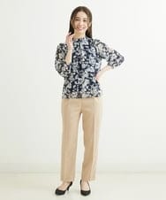 F1LGS36130 MK MICHEL KLEIN(小さいサイズ)(メゾン ドゥ サンク) 【小さいサイズ】リラックステーパードパンツ/洗える ベージュ