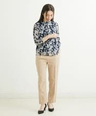 F1LGS36130 MK MICHEL KLEIN(小さいサイズ)(メゾン ドゥ サンク) 【小さいサイズ】リラックステーパードパンツ/洗える ベージュ