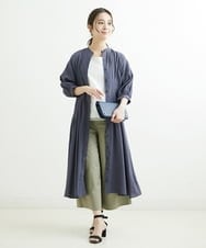 F1LGS40160 MK MICHEL KLEIN(小さいサイズ)(メゾン ドゥ サンク) 【小さいサイズ】カーゴガウチョパンツ/洗える グリーン