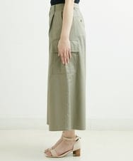 F1LGS40160 MK MICHEL KLEIN(小さいサイズ)(メゾン ドゥ サンク) 【小さいサイズ】カーゴガウチョパンツ/洗える グリーン
