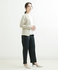 F1LGS46160 MK MICHEL KLEIN(小さいサイズ)(メゾン ドゥ サンク) 【小さいサイズ】ライトツイルストレートワイドパンツ ベージュ