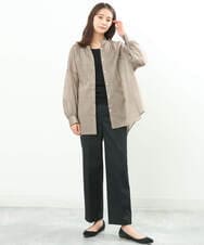 F1LGS46160 MK MICHEL KLEIN(小さいサイズ)(メゾン ドゥ サンク) 【小さいサイズ】ライトツイルストレートワイドパンツ ベージュ