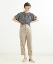 F1LGS53140 MK MICHEL KLEIN(小さいサイズ)(メゾン ドゥ サンク) 【小さいサイズ】ベルト付きテーパードパンツ/洗える サーモンピンク