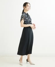 F1LGS66150 MK MICHEL KLEIN(小さいサイズ)(メゾン ドゥ サンク) 【小さいサイズ】プリーツデザインスカーチョ/洗える ブルー