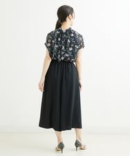 F1LGS66150 MK MICHEL KLEIN(小さいサイズ)(メゾン ドゥ サンク) 【小さいサイズ】プリーツデザインスカーチョ/洗える ブルー
