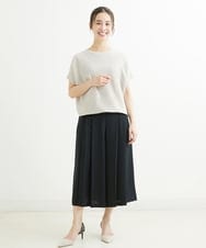F1LGS66150 MK MICHEL KLEIN(小さいサイズ)(メゾン ドゥ サンク) 【小さいサイズ】プリーツデザインスカーチョ/洗える ブルー