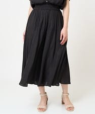 F1LGV03150 MK MICHEL KLEIN(小さいサイズ)(メゾン ドゥ サンク) 【小さいサイズ】サテンガウチョパンツ/接触冷感/洗える ライトブルー