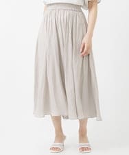 F1LGV03150 MK MICHEL KLEIN(小さいサイズ)(メゾン ドゥ サンク) 【小さいサイズ】サテンガウチョパンツ/接触冷感/洗える ライトベージュ