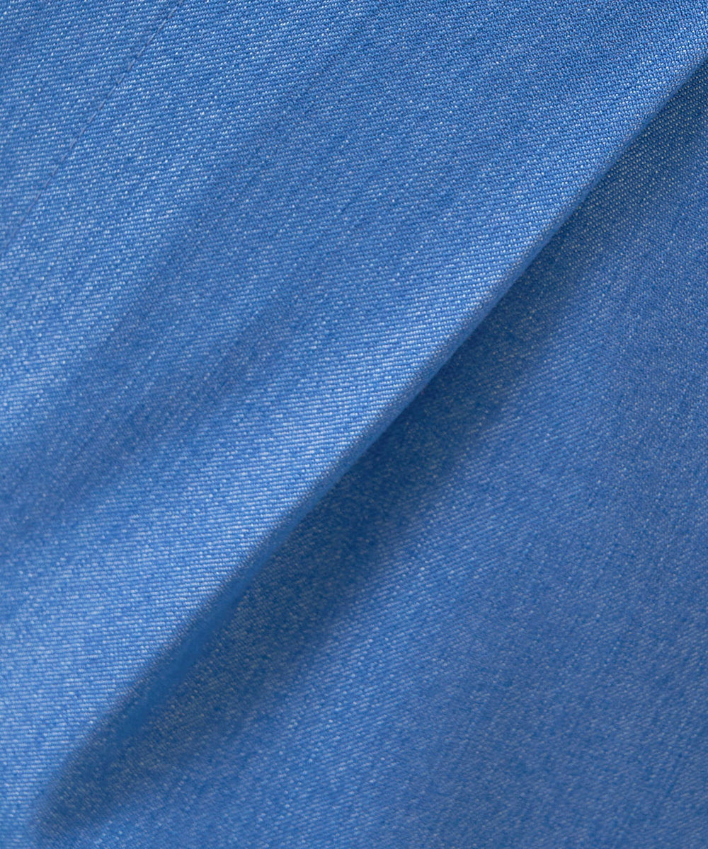 F1LGV30160 MK MICHEL KLEIN(小さいサイズ)(メゾン ドゥ サンク) 【小さいサイズ】デニムライクワイドパンツ/洗える ブルー