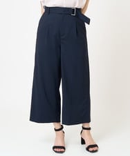 F1LGV37160 MK MICHEL KLEIN(小さいサイズ)(メゾン ドゥ サンク) 【小さいサイズ】ドライタッチ ワイドパンツ/洗える ネイビー
