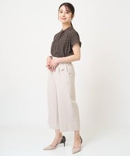F1LGV37160 MK MICHEL KLEIN(小さいサイズ)(メゾン ドゥ サンク) 【小さいサイズ】ドライタッチ ワイドパンツ/洗える ネイビー