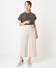 F1LGV37160 MK MICHEL KLEIN(小さいサイズ)(メゾン ドゥ サンク) 【小さいサイズ】ドライタッチ ワイドパンツ/洗える ネイビー