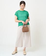 F1LGV37160 MK MICHEL KLEIN(小さいサイズ)(メゾン ドゥ サンク) 【小さいサイズ】ドライタッチ ワイドパンツ/洗える ネイビー