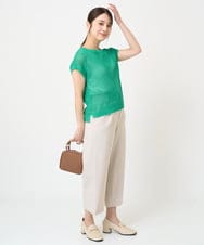F1LGV37160 MK MICHEL KLEIN(小さいサイズ)(メゾン ドゥ サンク) 【小さいサイズ】ドライタッチ ワイドパンツ/洗える ネイビー