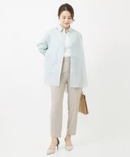 F1LGV58150 MK MICHEL KLEIN(小さいサイズ)(メゾン ドゥ サンク) 【小さいサイズ】ストレッチテーパードパンツ/UVカット/接触冷感/セットアップ対応/洗える ベージュ