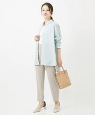 F1LGV58150 MK MICHEL KLEIN(小さいサイズ)(メゾン ドゥ サンク) 【小さいサイズ】ストレッチテーパードパンツ/UVカット/接触冷感/セットアップ対応/洗える ベージュ