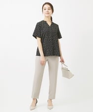 F1LGV58150 MK MICHEL KLEIN(小さいサイズ)(メゾン ドゥ サンク) 【小さいサイズ】ストレッチテーパードパンツ/UVカット/接触冷感/セットアップ対応/洗える ベージュ