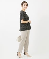 F1LGV58150 MK MICHEL KLEIN(小さいサイズ)(メゾン ドゥ サンク) 【小さいサイズ】ストレッチテーパードパンツ/UVカット/接触冷感/セットアップ対応/洗える ベージュ