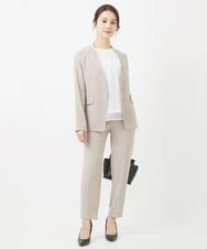 F1LGV58150 MK MICHEL KLEIN(小さいサイズ)(メゾン ドゥ サンク) 【小さいサイズ】ストレッチテーパードパンツ/UVカット/接触冷感/セットアップ対応/洗える ベージュ