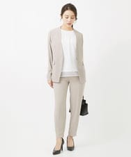 F1LGV58150 MK MICHEL KLEIN(小さいサイズ)(メゾン ドゥ サンク) 【小さいサイズ】ストレッチテーパードパンツ/UVカット/接触冷感/セットアップ対応/洗える ベージュ
