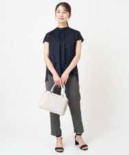 F1LGV58150 MK MICHEL KLEIN(小さいサイズ)(メゾン ドゥ サンク) 【小さいサイズ】ストレッチテーパードパンツ/UVカット/接触冷感/セットアップ対応/洗える ベージュ