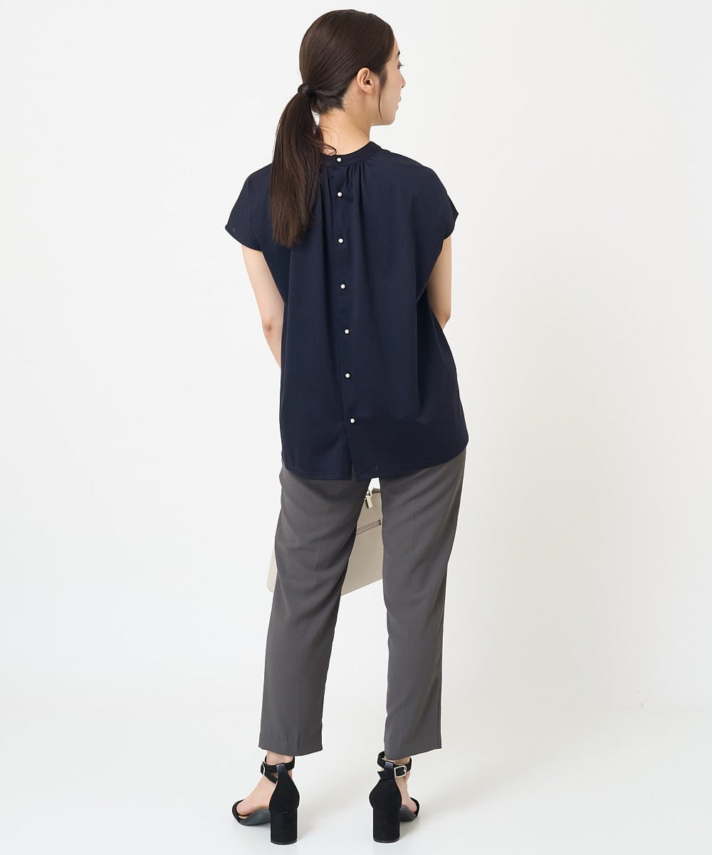F1LGV58150 MK MICHEL KLEIN(小さいサイズ)(メゾン ドゥ サンク) 【小さいサイズ】ストレッチテーパードパンツ/UVカット/接触冷感/セットアップ対応/洗える ベージュ