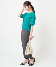 F1LGV58150 MK MICHEL KLEIN(小さいサイズ)(メゾン ドゥ サンク) 【小さいサイズ】ストレッチテーパードパンツ/UVカット/接触冷感/セットアップ対応/洗える ベージュ