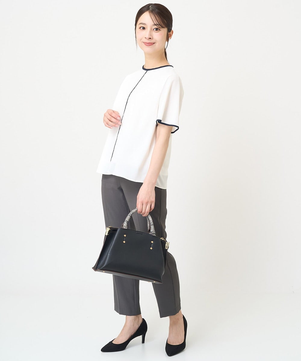 F1LGV58150 MK MICHEL KLEIN(小さいサイズ)(メゾン ドゥ サンク) 【小さいサイズ】ストレッチテーパードパンツ/UVカット/接触冷感/セットアップ対応/洗える ベージュ