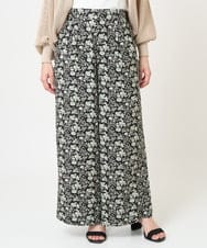 F1LGV60160 MK MICHEL KLEIN(小さいサイズ)(メゾン ドゥ サンク) 【小さいサイズ】花柄イージーワイドパンツ/洗える グリーン