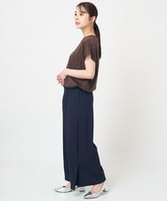 F1LGV62150 MK MICHEL KLEIN(小さいサイズ)(メゾン ドゥ サンク) 【小さいサイズ】リラクシーワイドパンツ/接触冷感/洗える グリーン